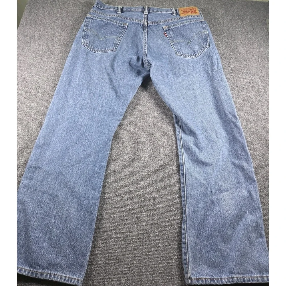 Levi's 517 Bootcut Jeans Men's Size 36x30 Light Wash Blue Denim Cotton Red Tab